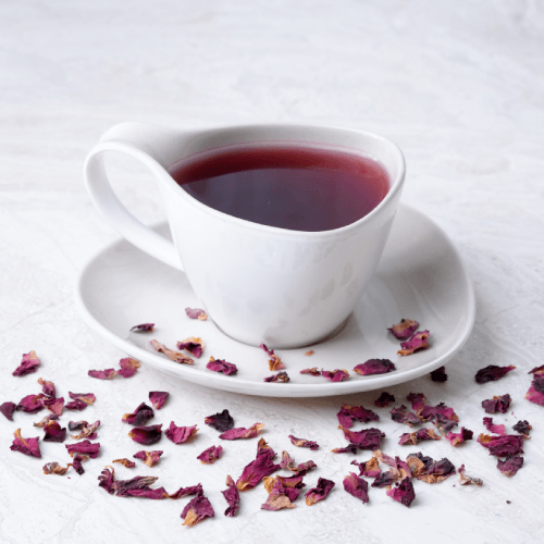 Rose Petal Green Tea ( Hot )