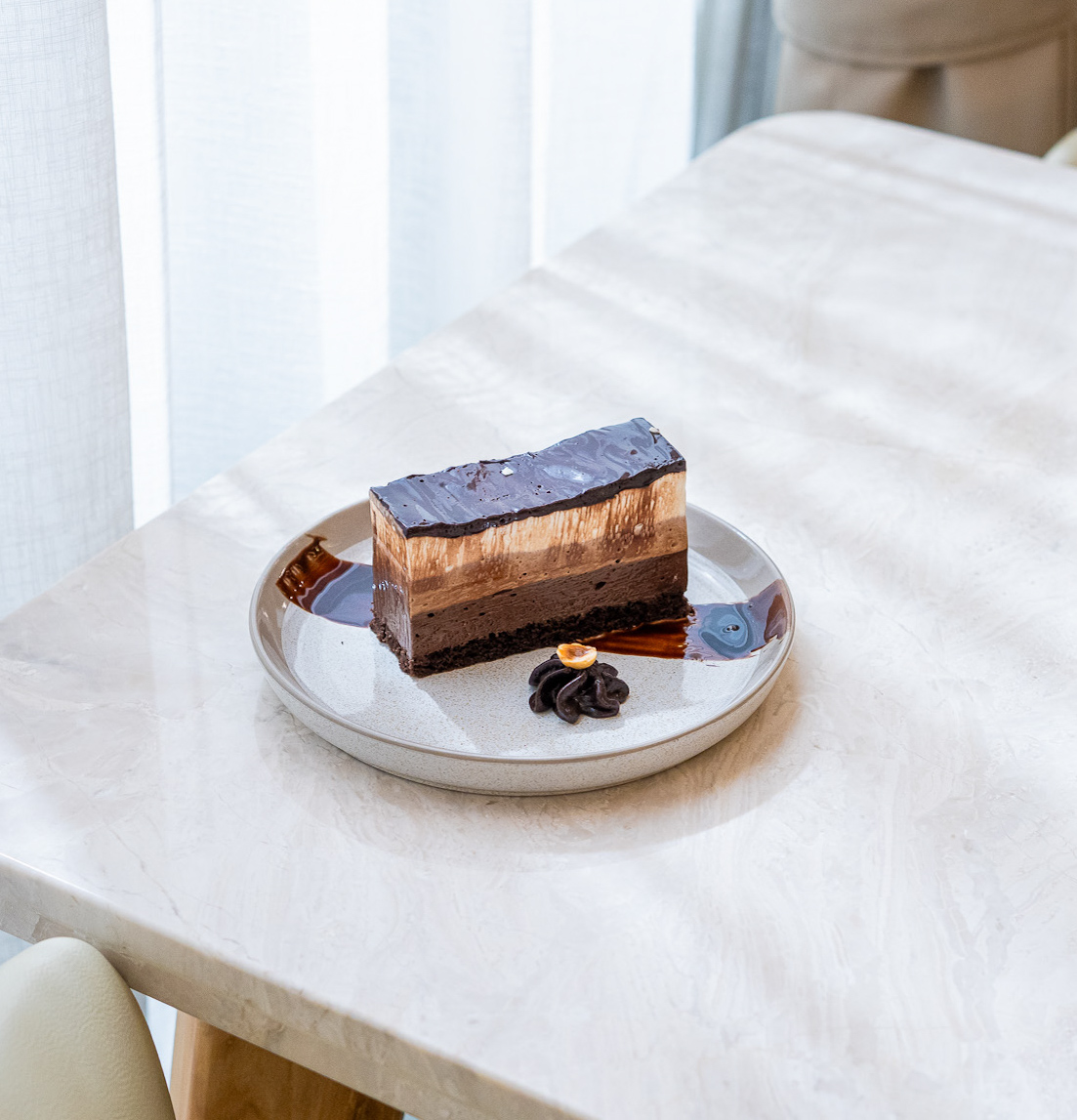 Hazelnut Cappuccino Mousse Cake